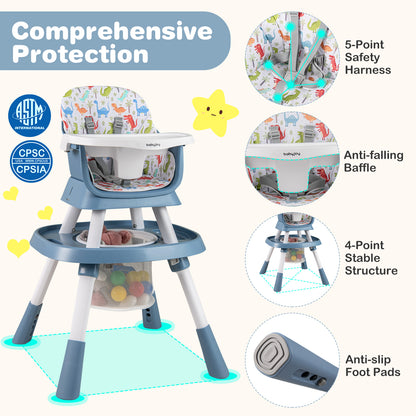 16-in-1 Convertible High Chair with Activity Center