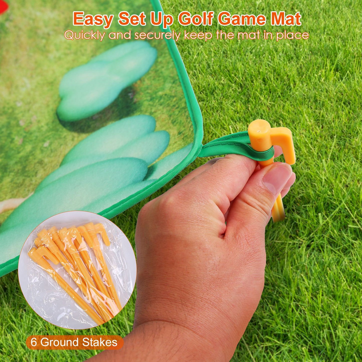 Golf Chipping Game Set with 20 Sticky Balls and Target Mat