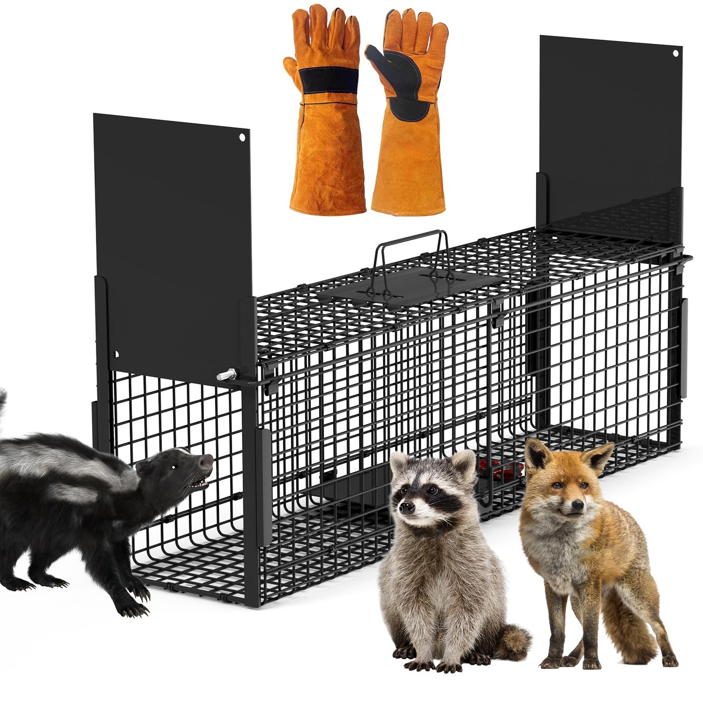 40in Humane Live Animal Trap Cage for Raccoons & Opossums