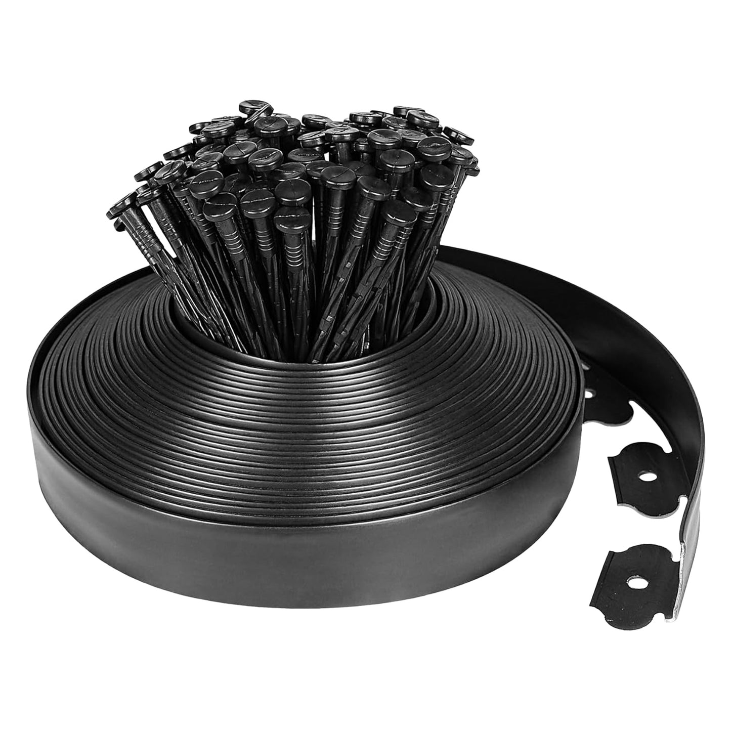 Plastic Garden Edging Kit 100FT with 90 Spikes No-Dig Border
