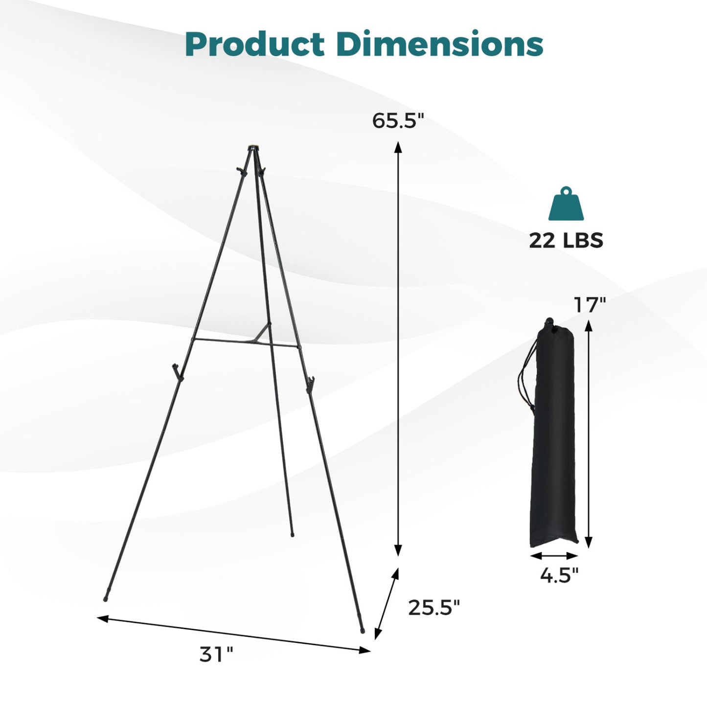 166 CM Metal Easel Stand Set 6-Pack