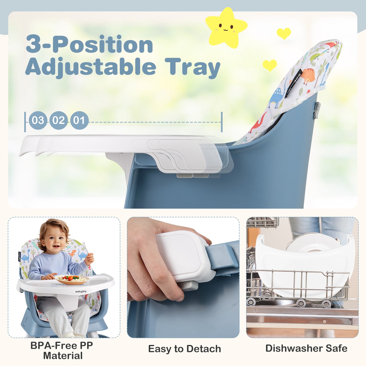 16-in-1 Convertible High Chair with Activity Center