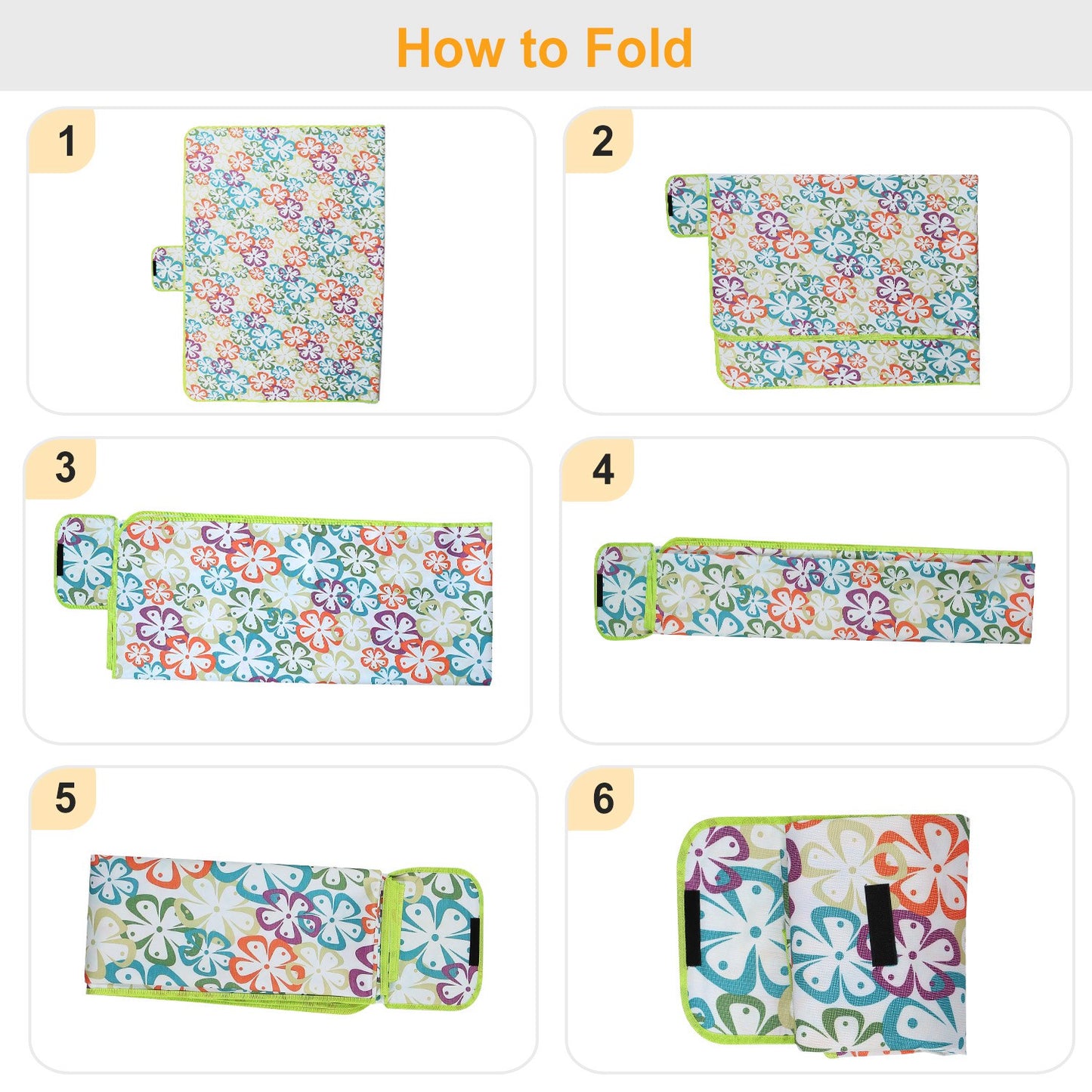 Waterproof Picnic Blanket 60x78 with Carrying Strap
