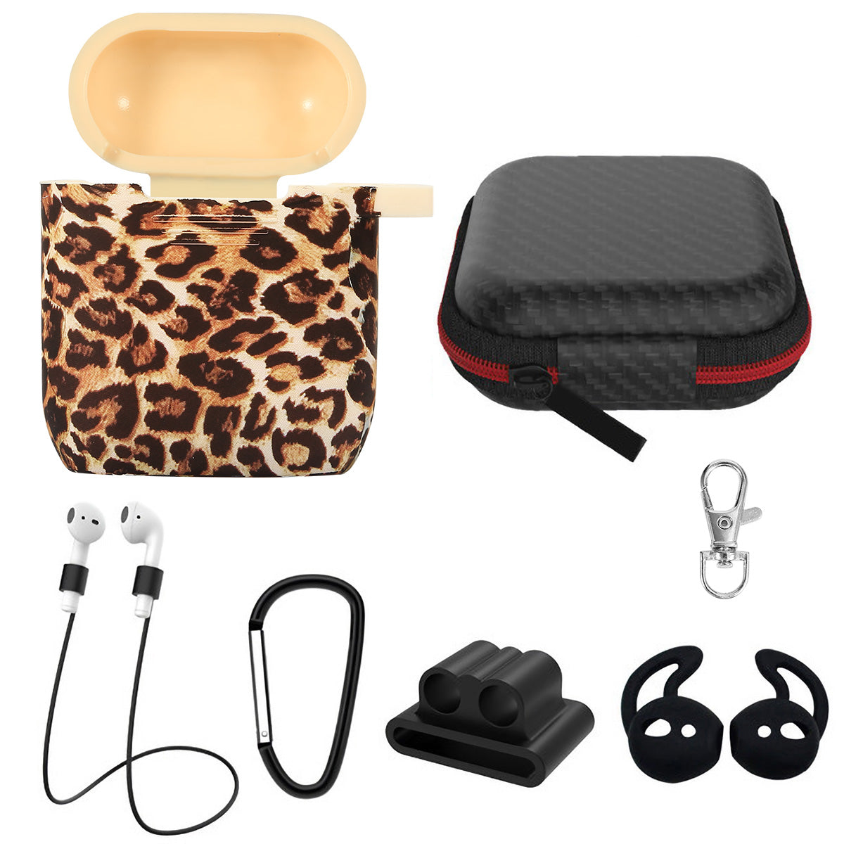 AirPods 1/2 Silicone Case with Accessories Kit