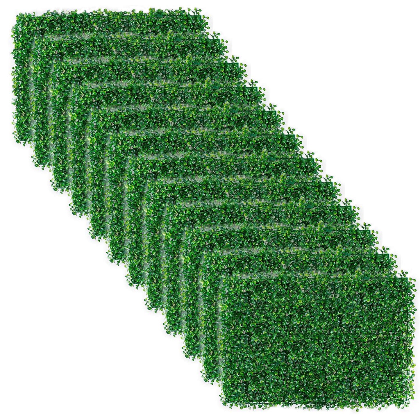 Artificial Boxwood Hedge Panels 23.6x15.75in - 12 Pack