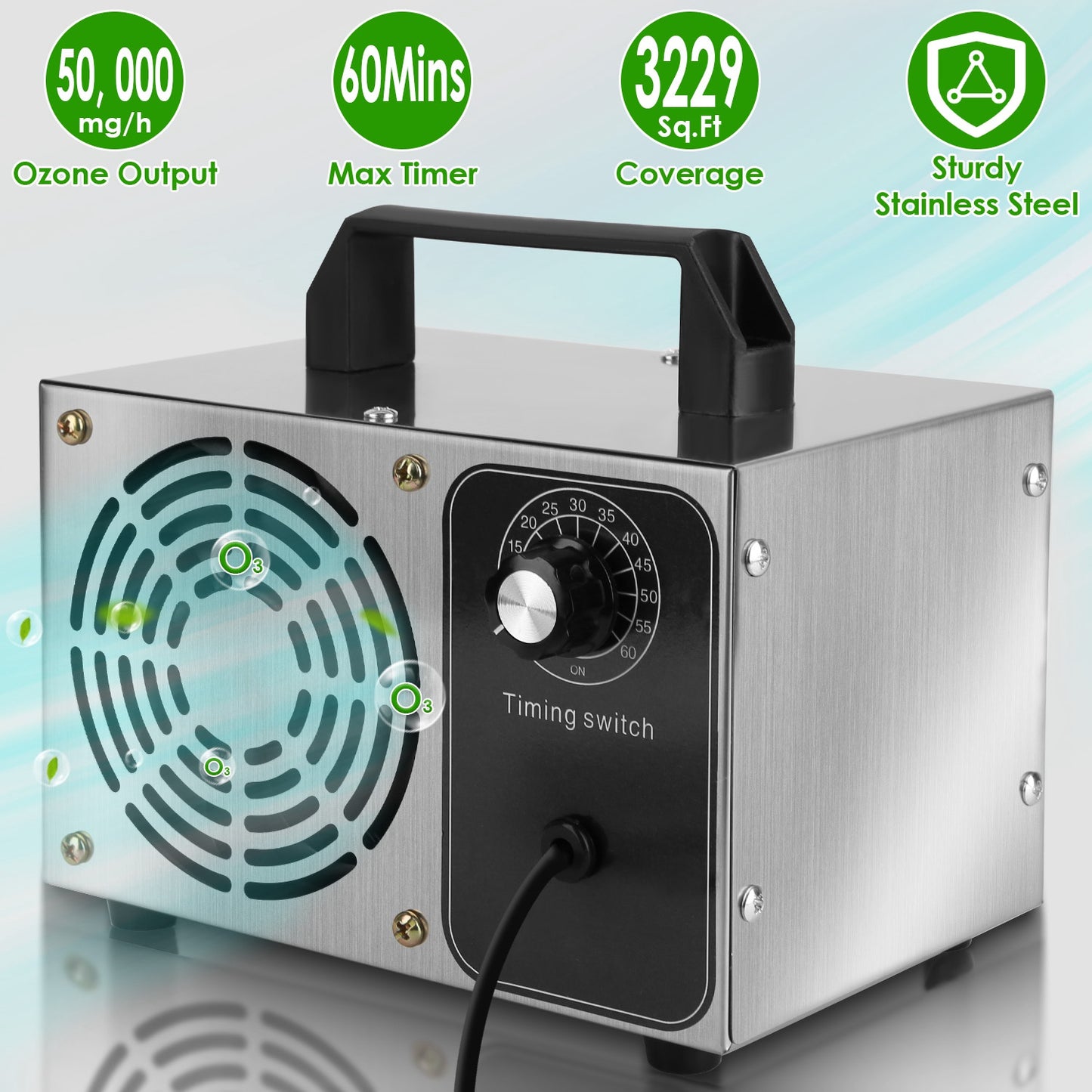 Ozone Generator 50000mg/h with Timer for Odor Elimination