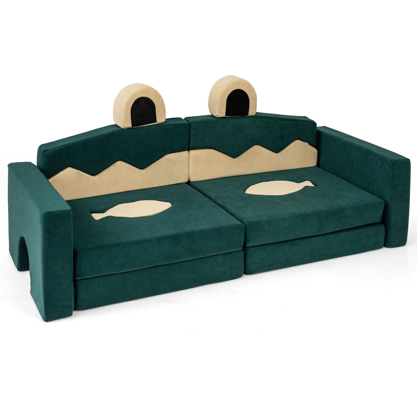 17-Piece Modular Kids Play Couch with Washable Cover