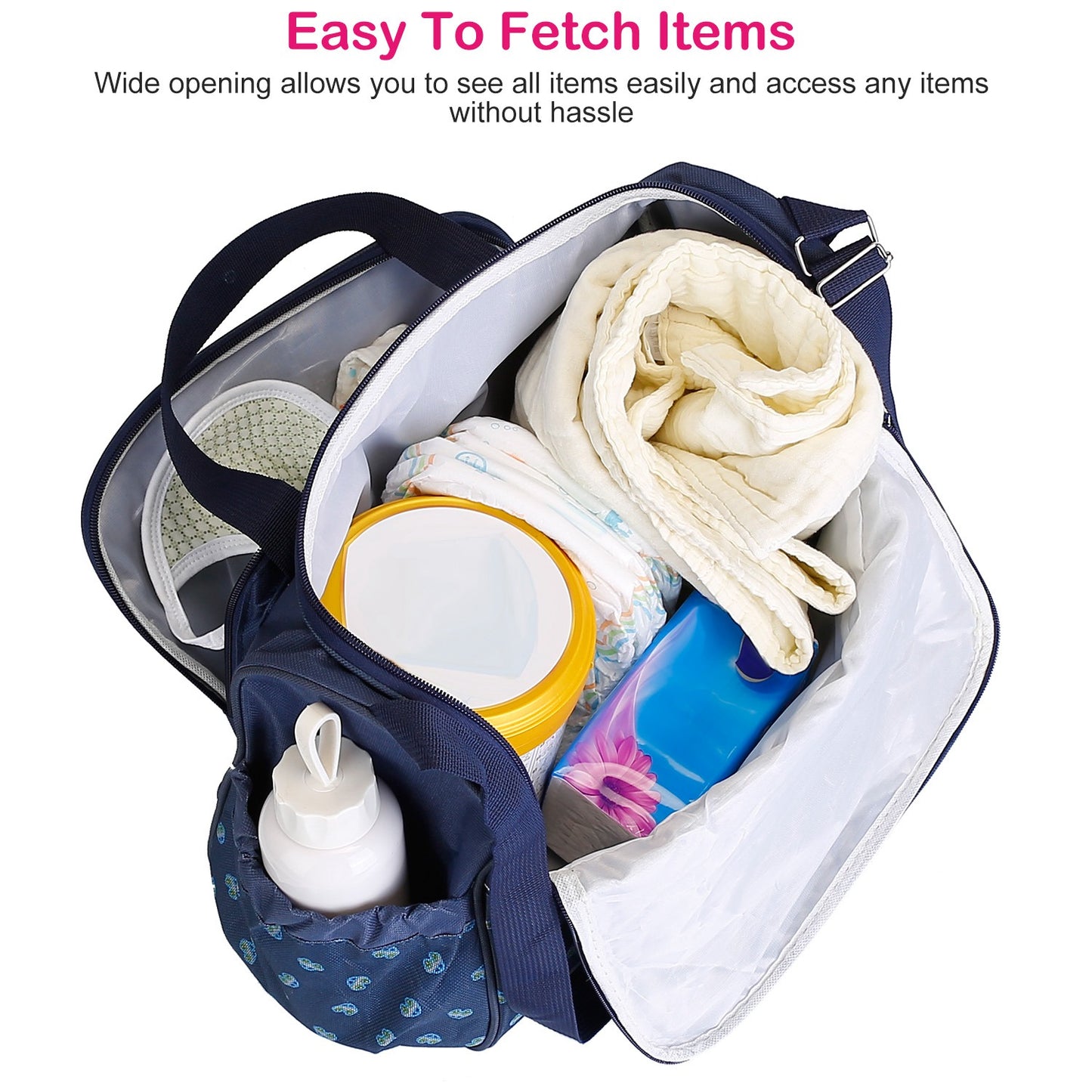 4-Piece Diaper Bag Tote Set with Changing Pad