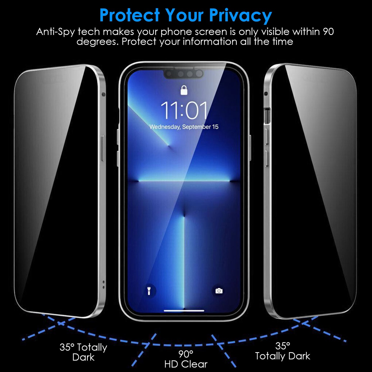 Privacy Magnetic Phone Case with Anti-Spy Screen Protection