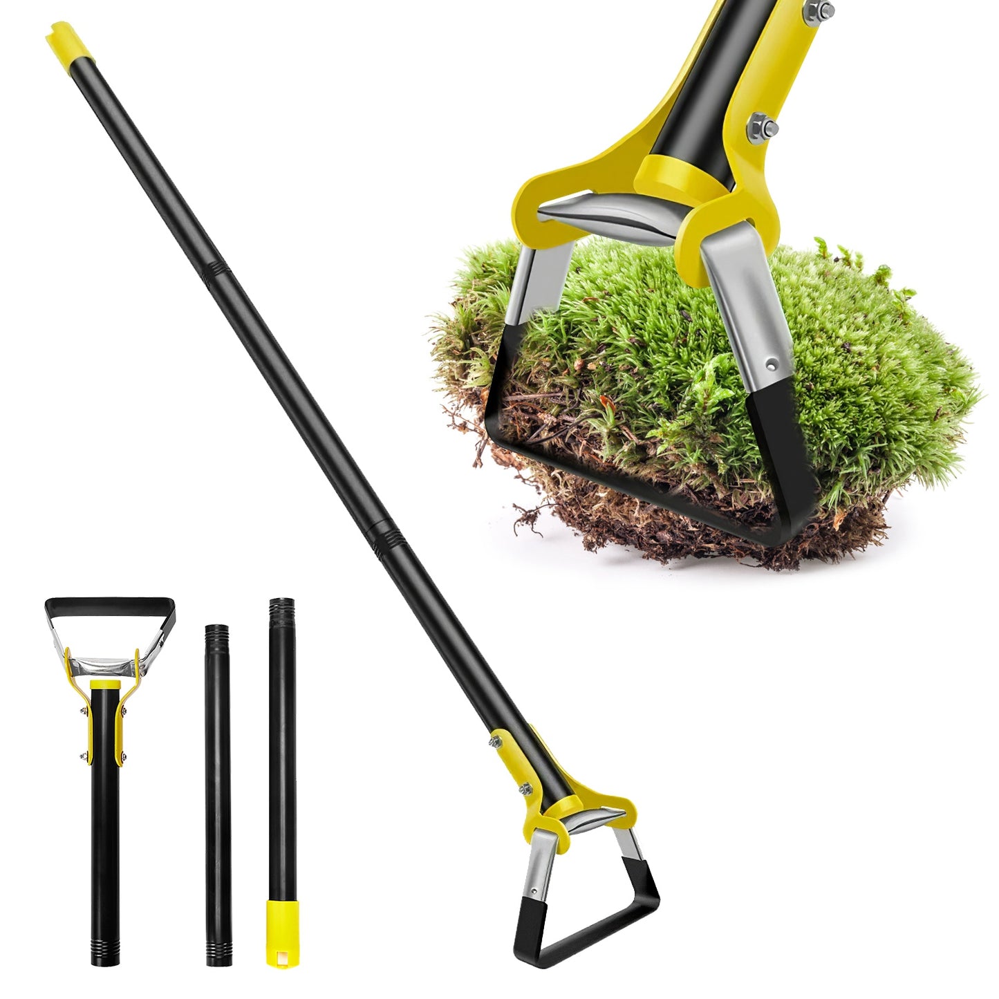 Adjustable Stirrup Hoe 46" Push-Pull Garden Weeder Tool
