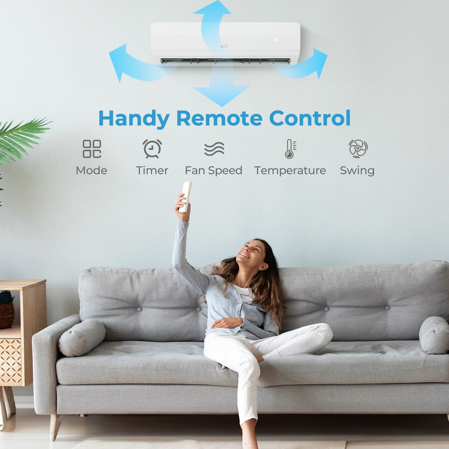 18000 BTU 2 Zone 20 SEER2 Mini Split AC with Heat Pump