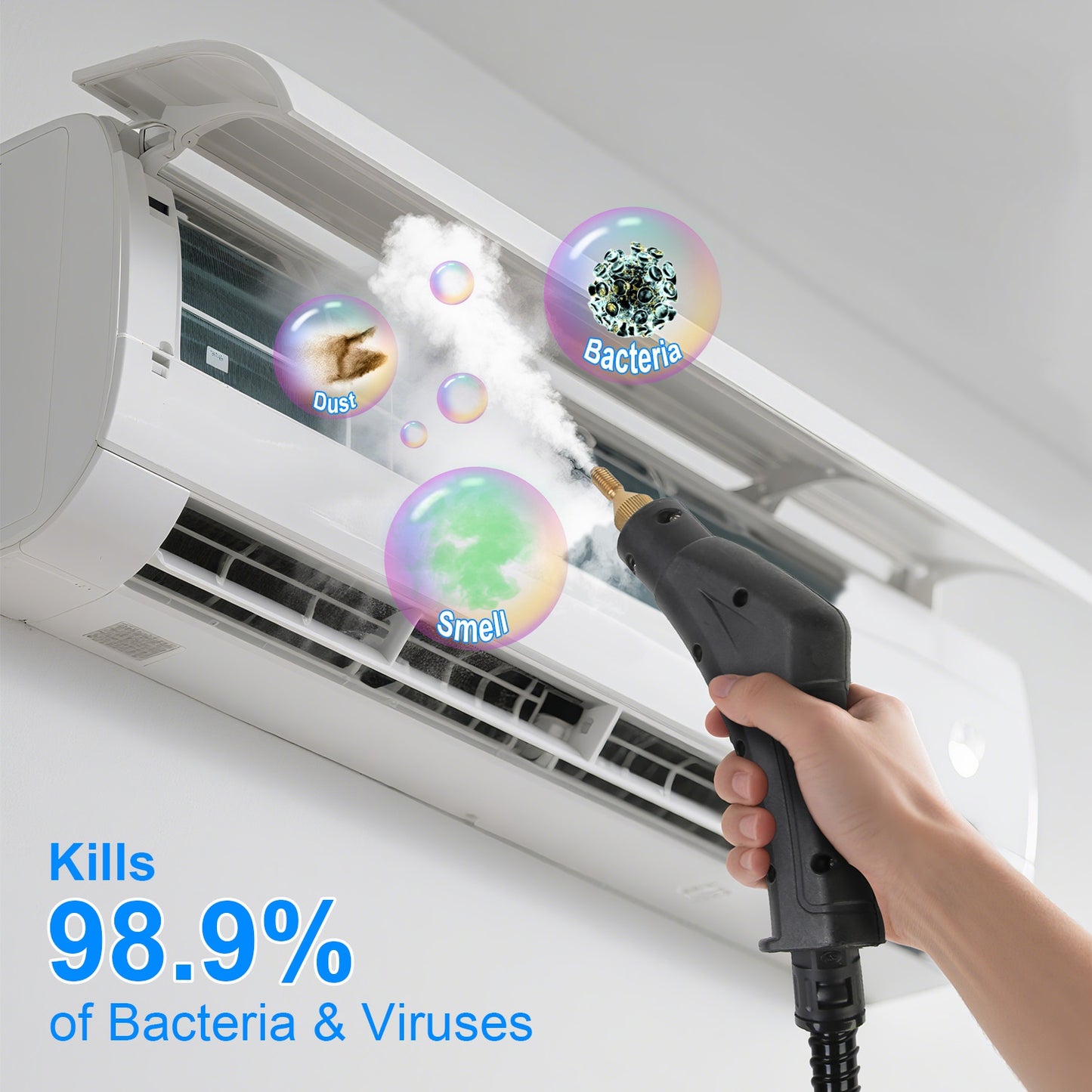 Handheld Steam Cleaner 2500W with 9 Accessories & 6 Levels