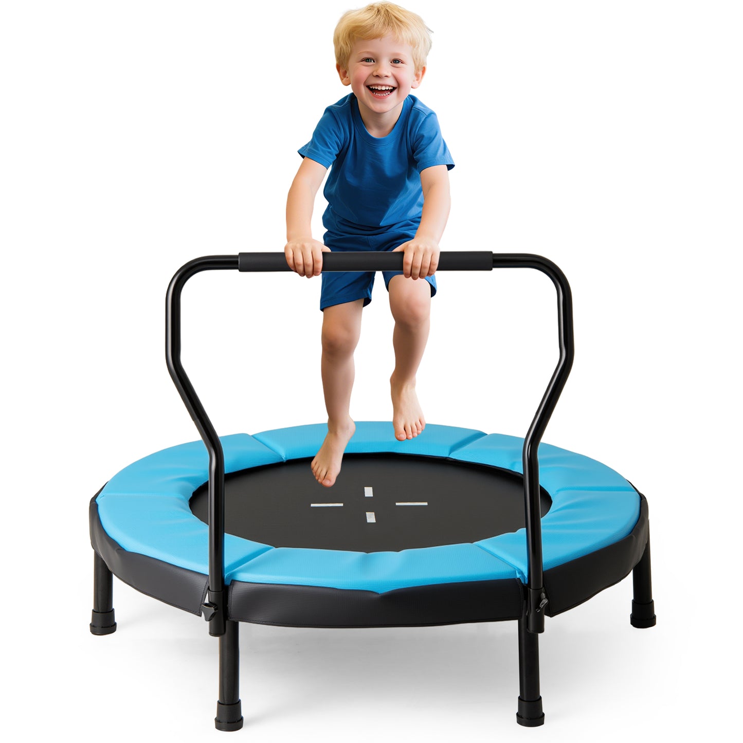 40-Inch Kids Trampoline with Adjustable Handlebar
