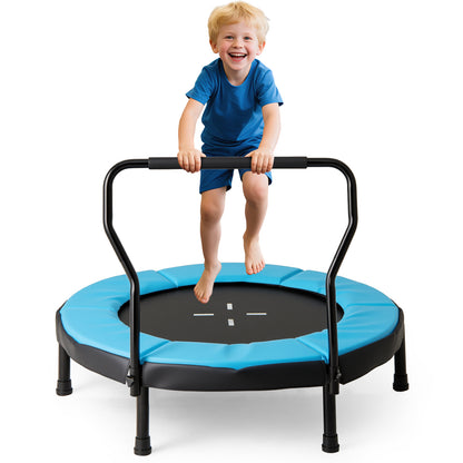 40-Inch Kids Trampoline with Adjustable Handlebar