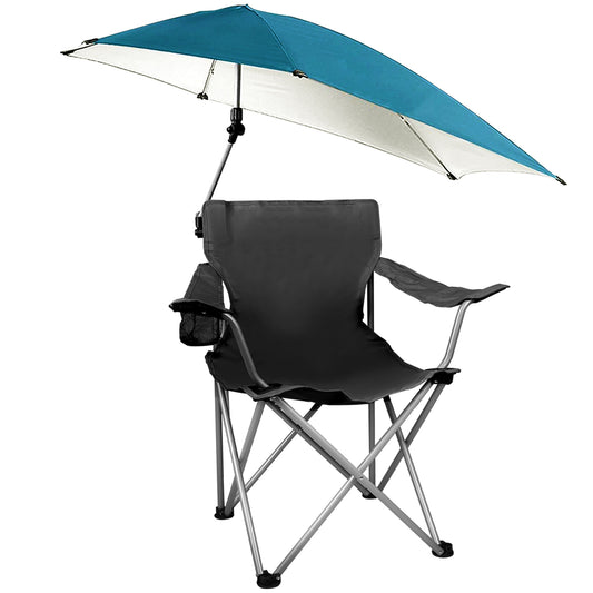 Folding Beach Chair with Detachable Umbrella and Cup Holder