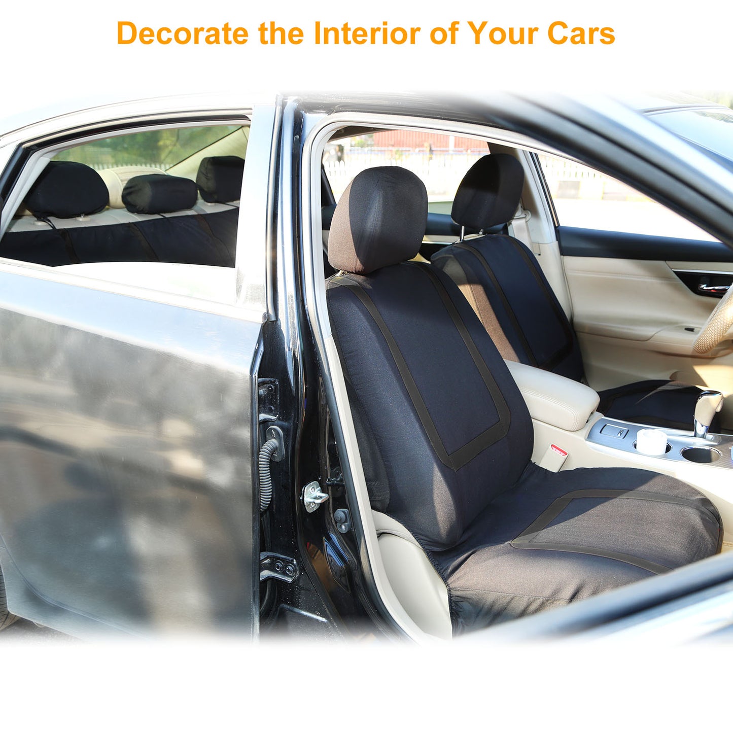 Universal Car Seat Covers 9-Piece Set for Auto Truck SUV