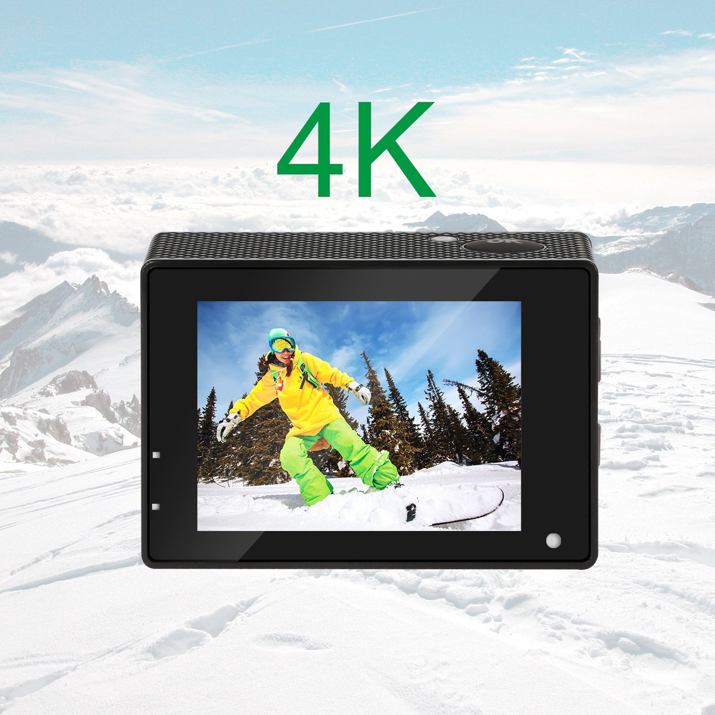 4K Action Camera with 170° Wide Angle Lens and WiFi