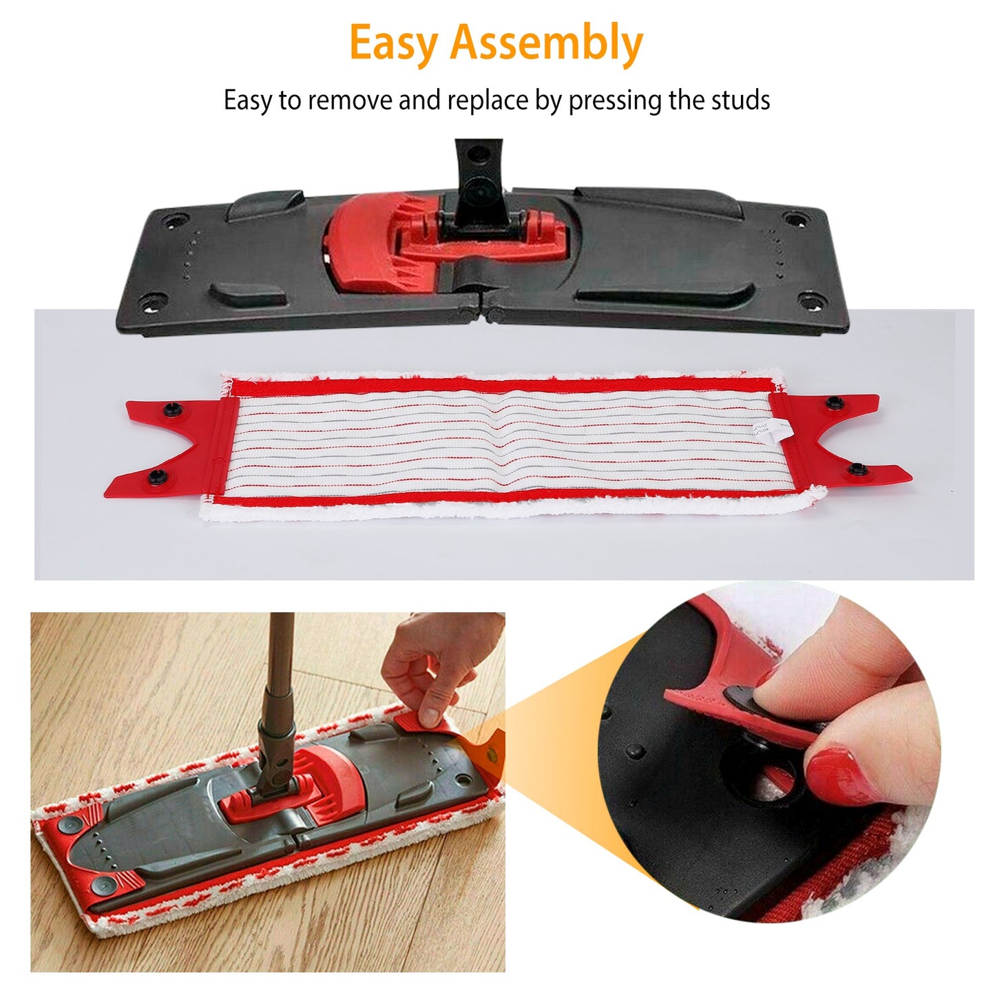 Fiber Mop Pads for Vileda Ultra Max – 2 Pack Washable