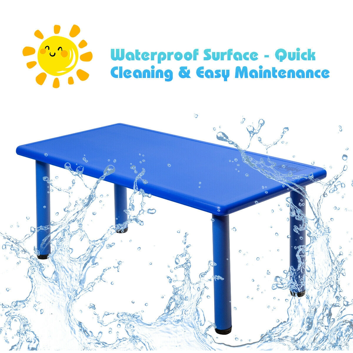Kids Rectangular Plastic Activity Table for Learning & Play
