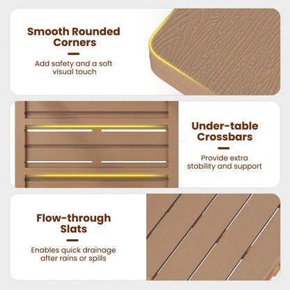 18" Adirondack Side Table with Slatted HDPE Surface