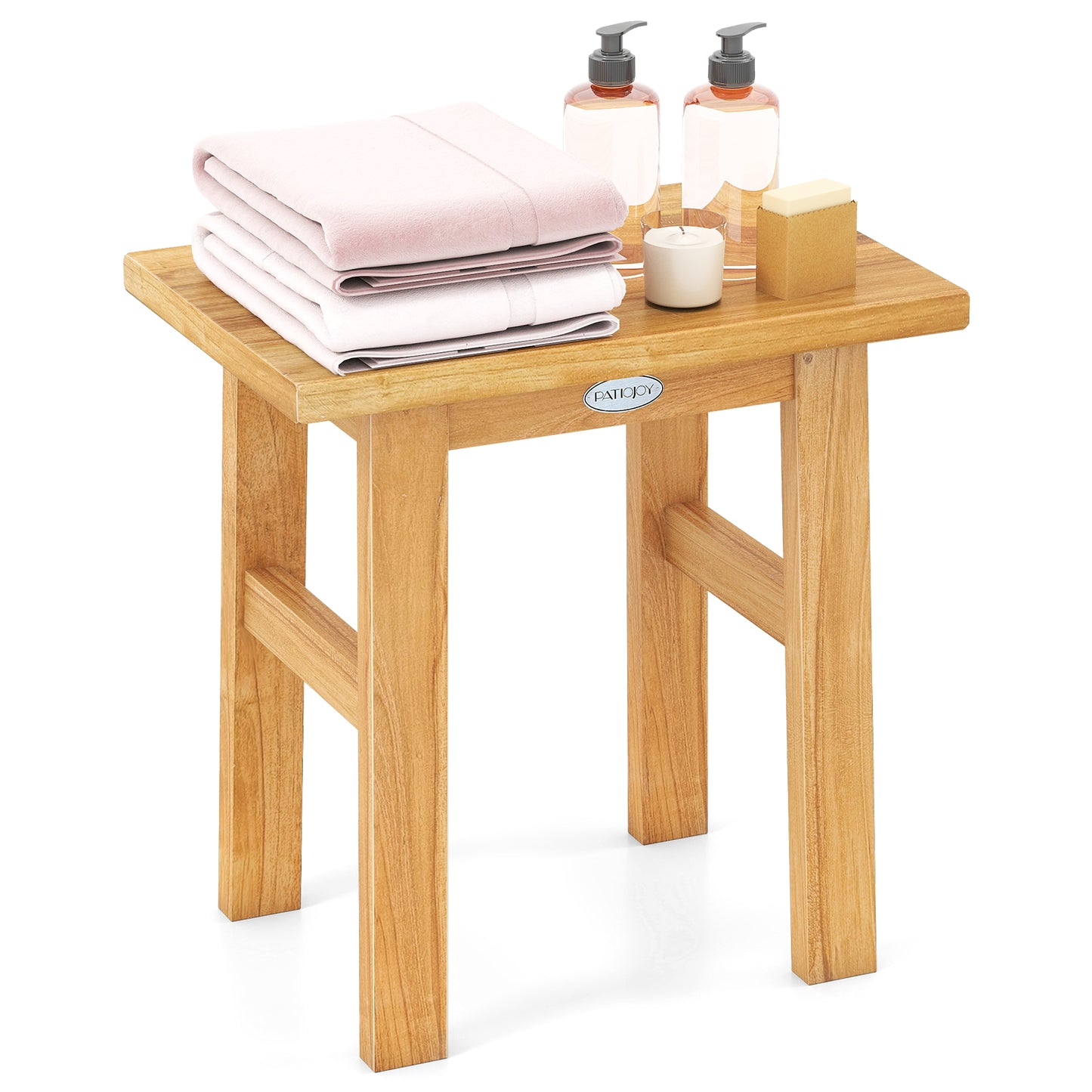 Teak Shower Bench 18 Inch Spa Bath Stool
