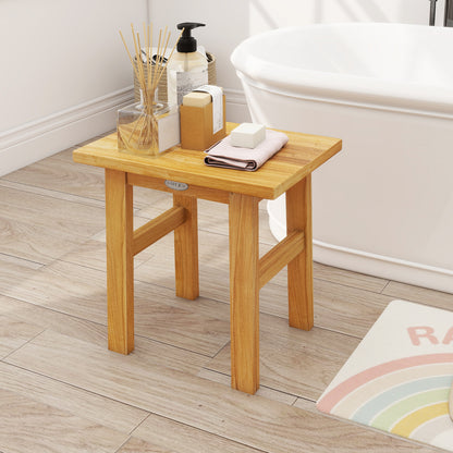 Teak Shower Bench 18 Inch Spa Bath Stool