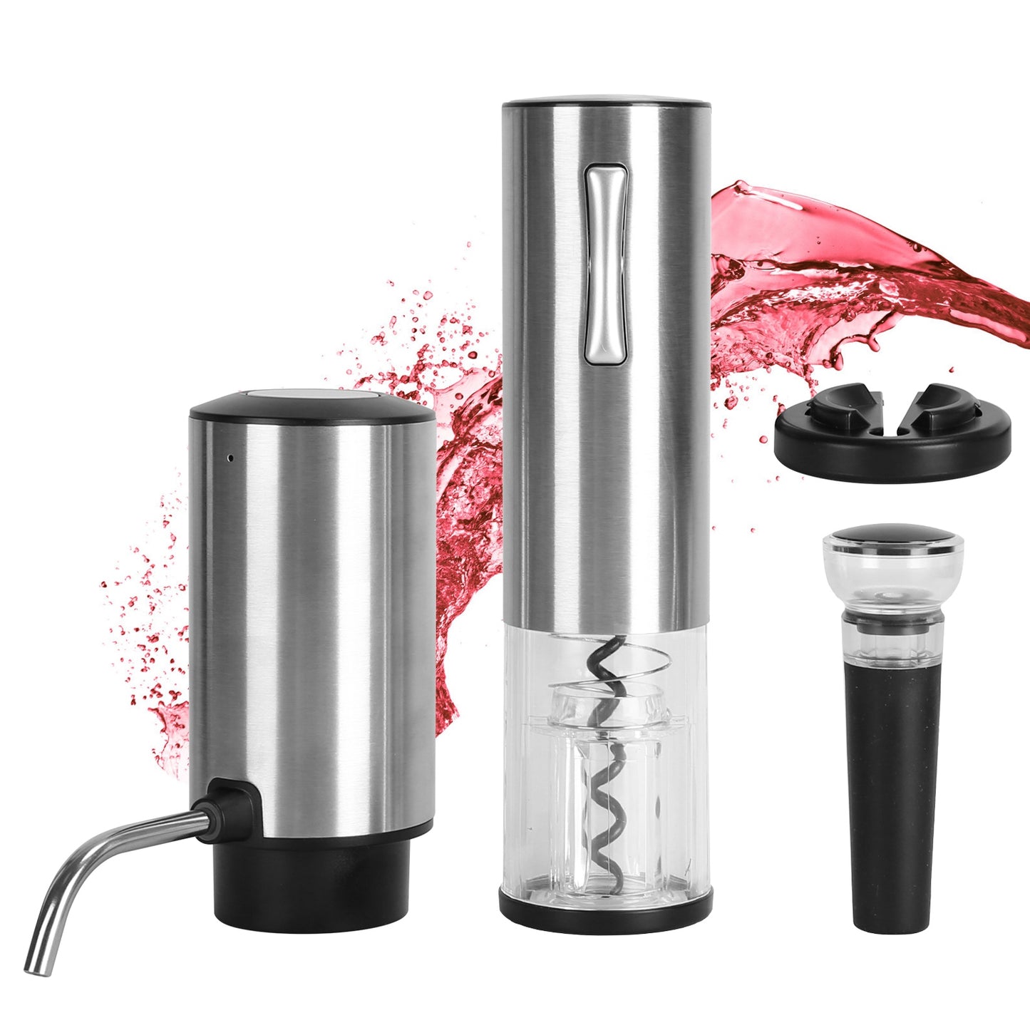 Electric Wine Opener Set 4-in-1 with Aerator & Stopper