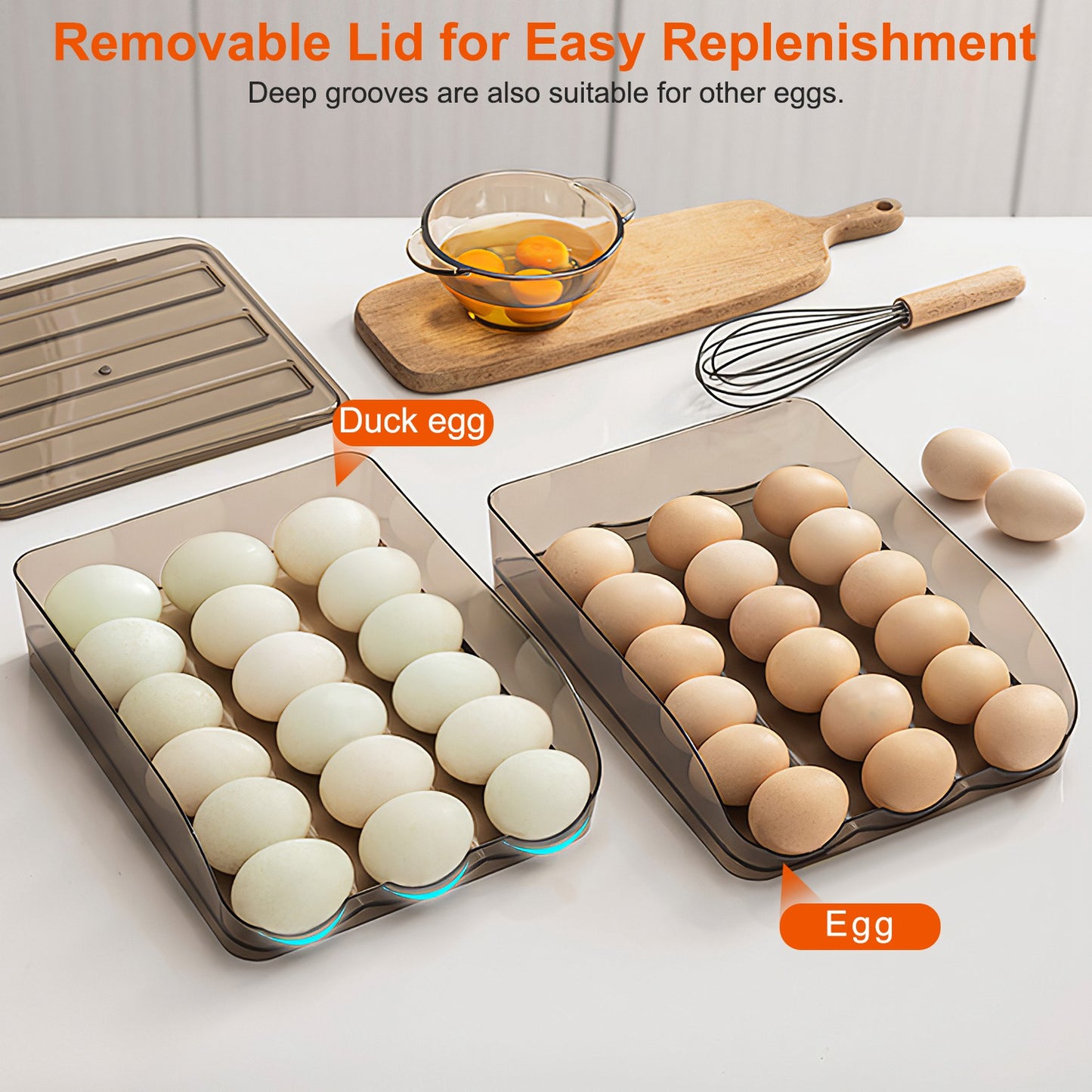 Egg Storage Container for Refrigerator - 36 Egg Capacity