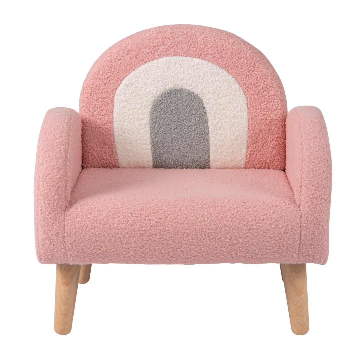 Kids Armchair with Backrest and Armrests - Pink