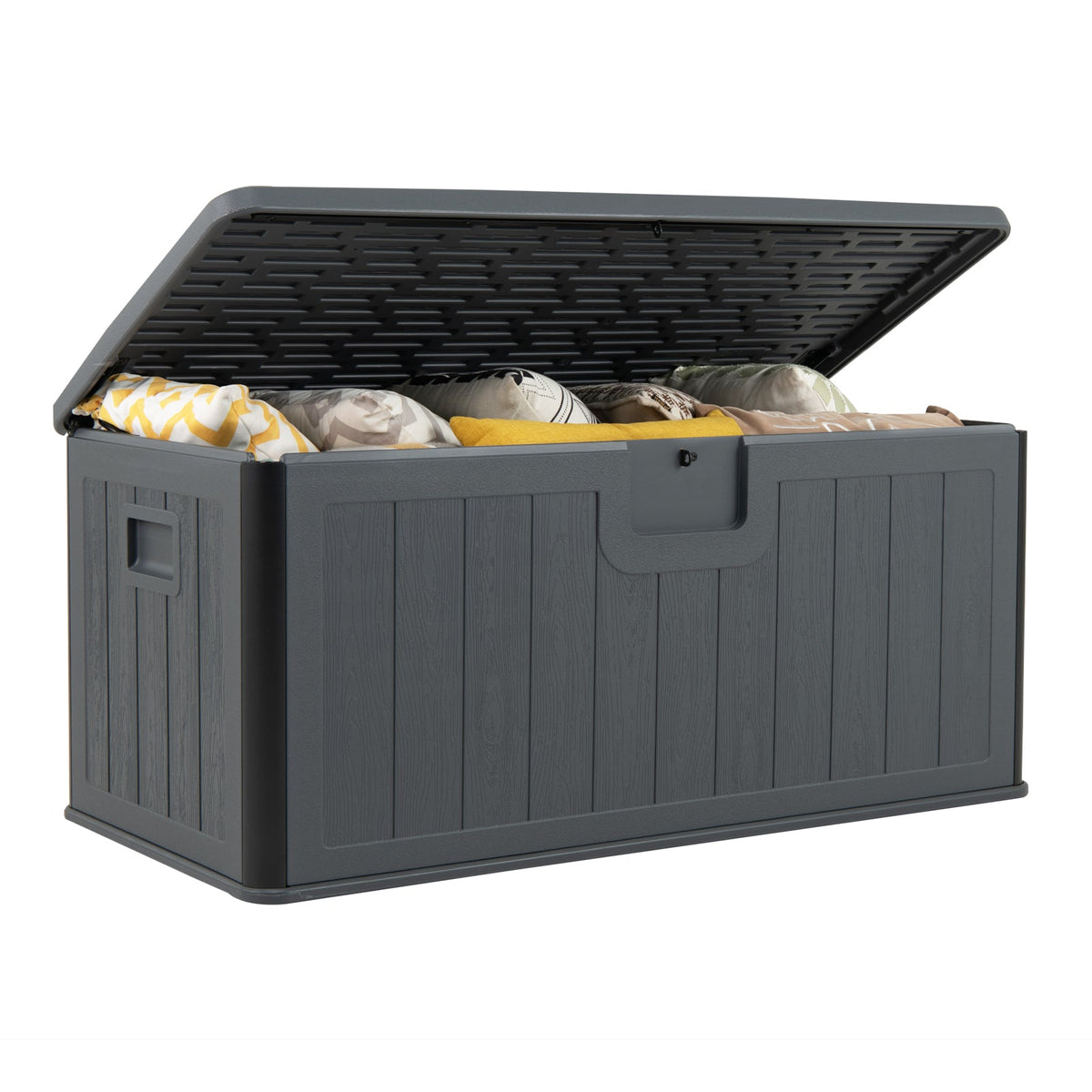 100 Gallon Large Deck Box with Lockable Lid for Patio