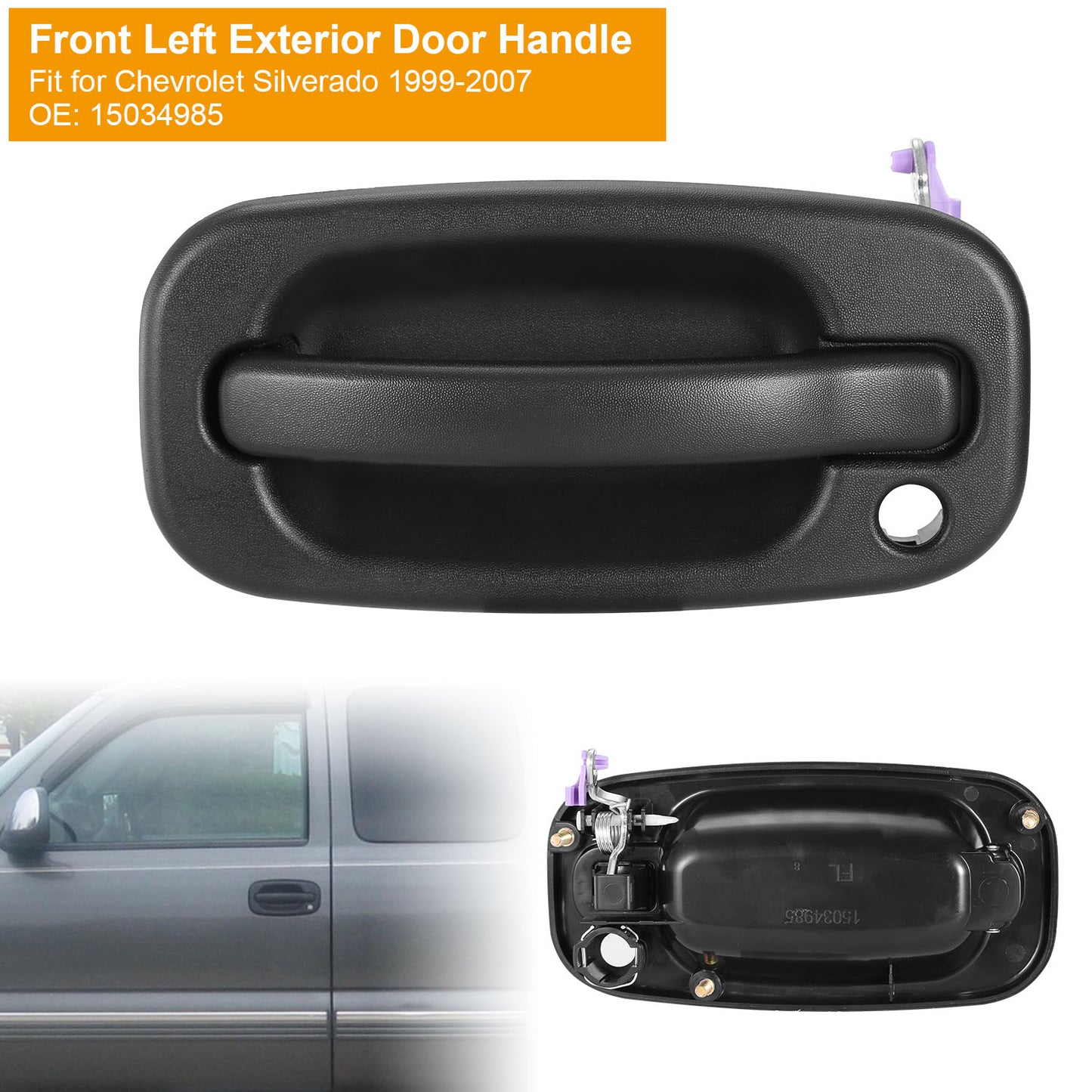 Front Left Exterior Door Handle for 1999-2007 Chevy Silverado