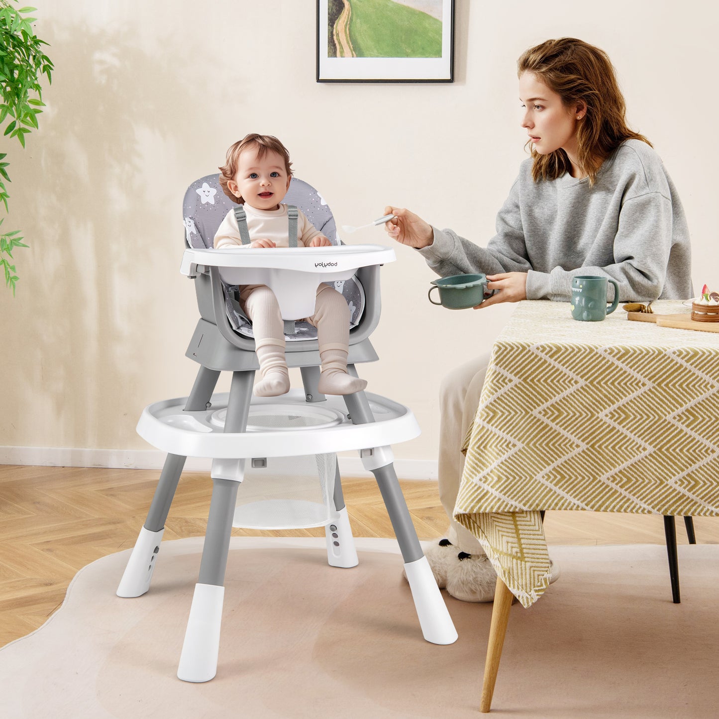 16-in-1 Convertible High Chair with Activity Center