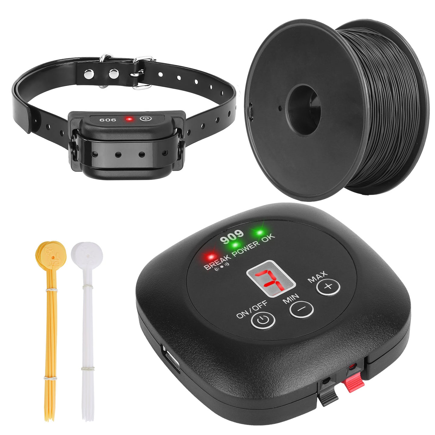 Underground Dog Fence System with Waterproof Rechargeable Collar