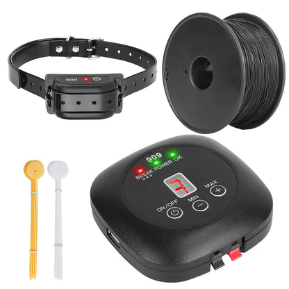 Underground Dog Fence System with Waterproof Rechargeable Collar