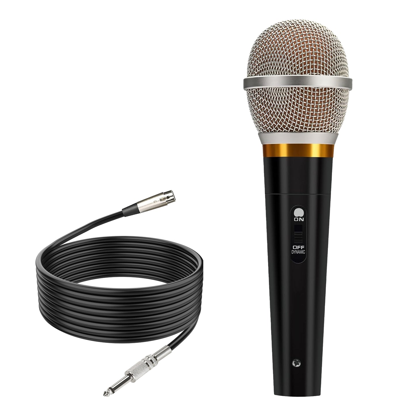 Dynamic XLR Microphone with 13ft Cable & On/Off Switch