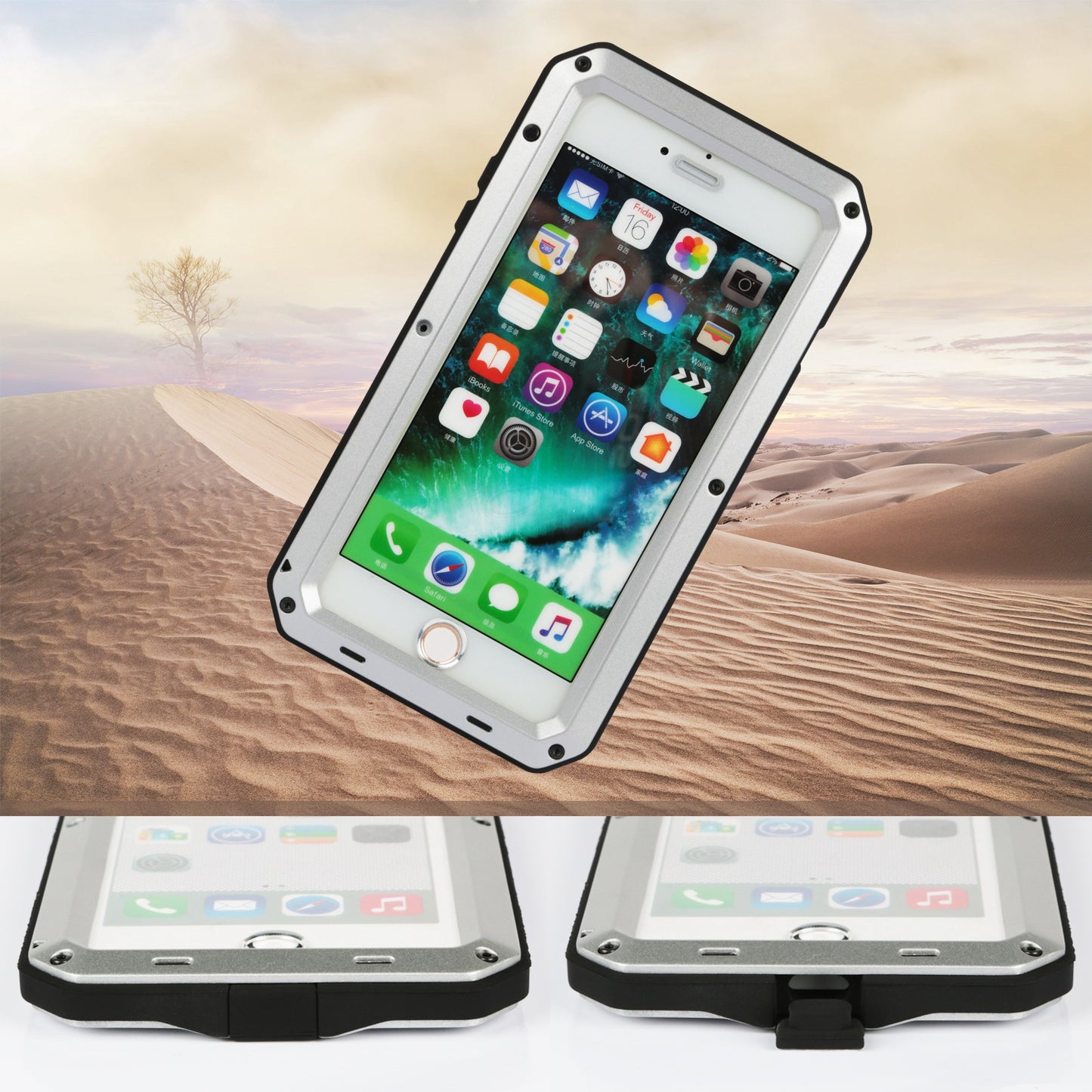 iPhone 7 Plus Rugged Full Cover Case with Screen Protector