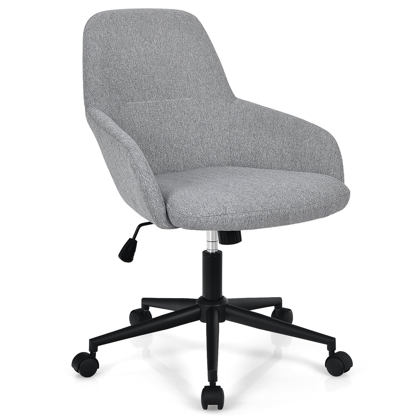 Adjustable Office Chair with Rocking Backrest - Gray