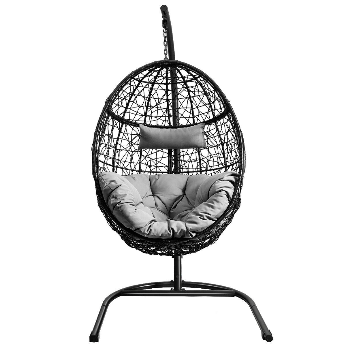 Hanging Hammock Chair with Stand and Cushion