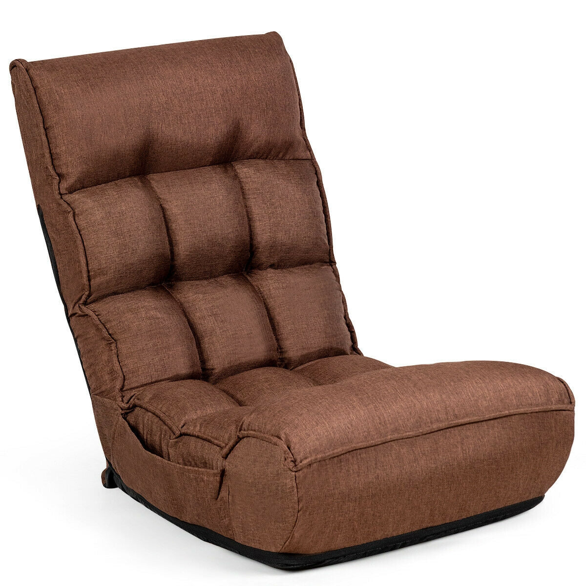 4-Position Adjustable Floor Chair with Folding Design