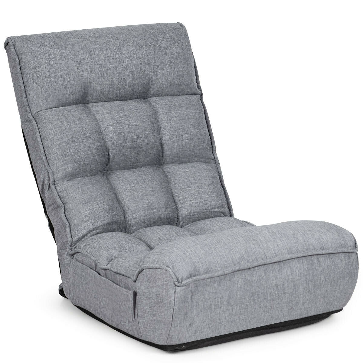 4-Position Adjustable Floor Chair with Folding Design