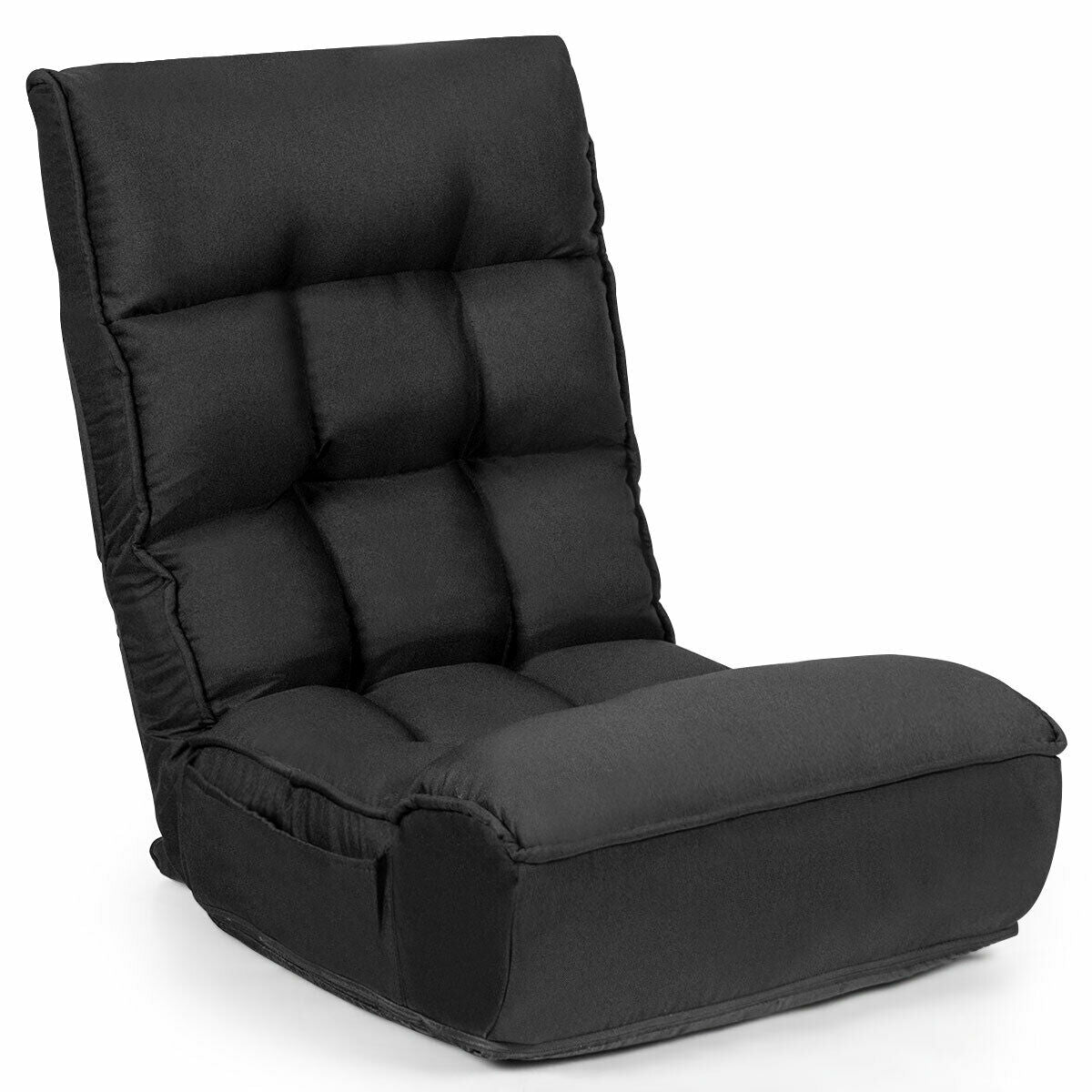 4-Position Adjustable Floor Chair with Folding Design