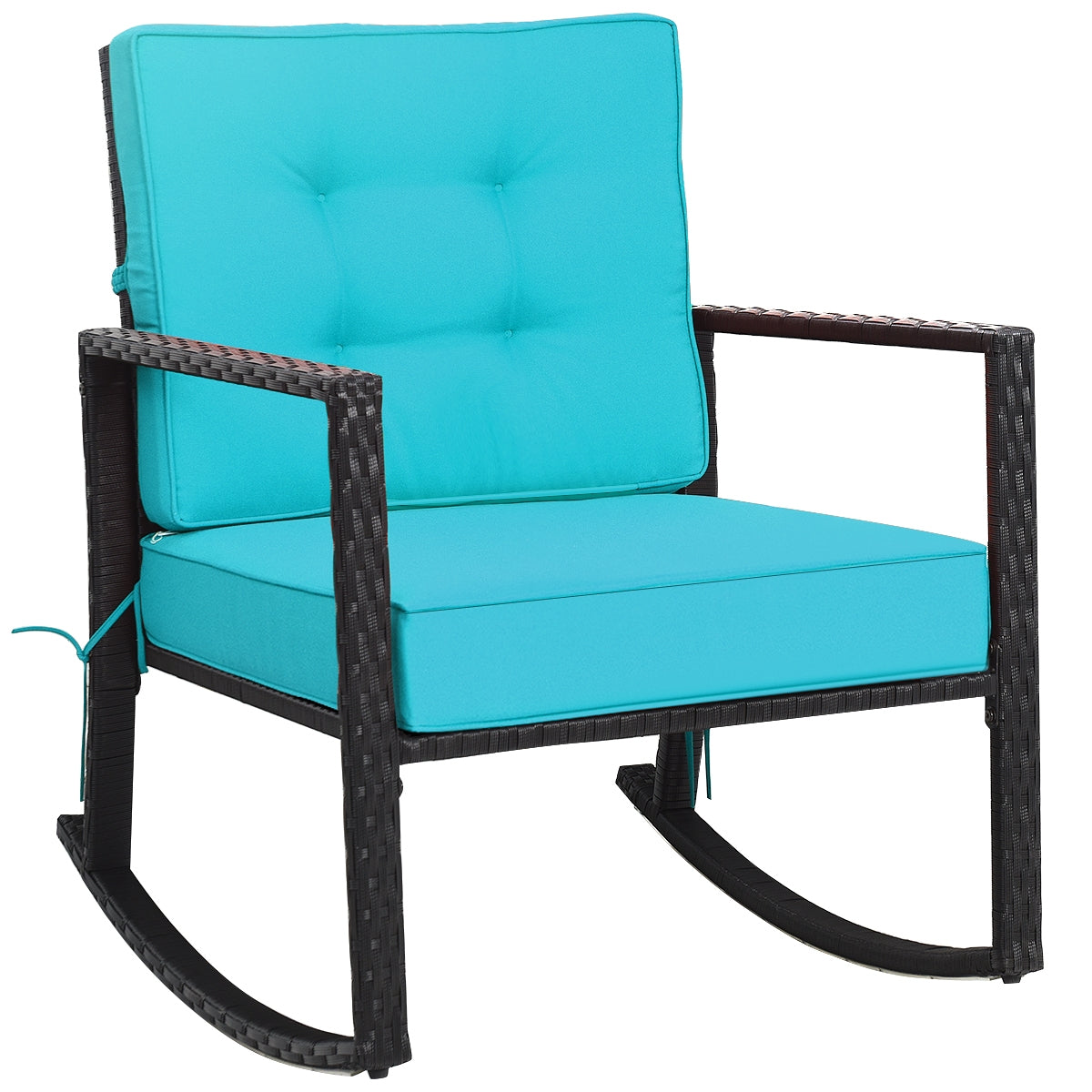 Rattan Rocking Chair with Cushion for Patio