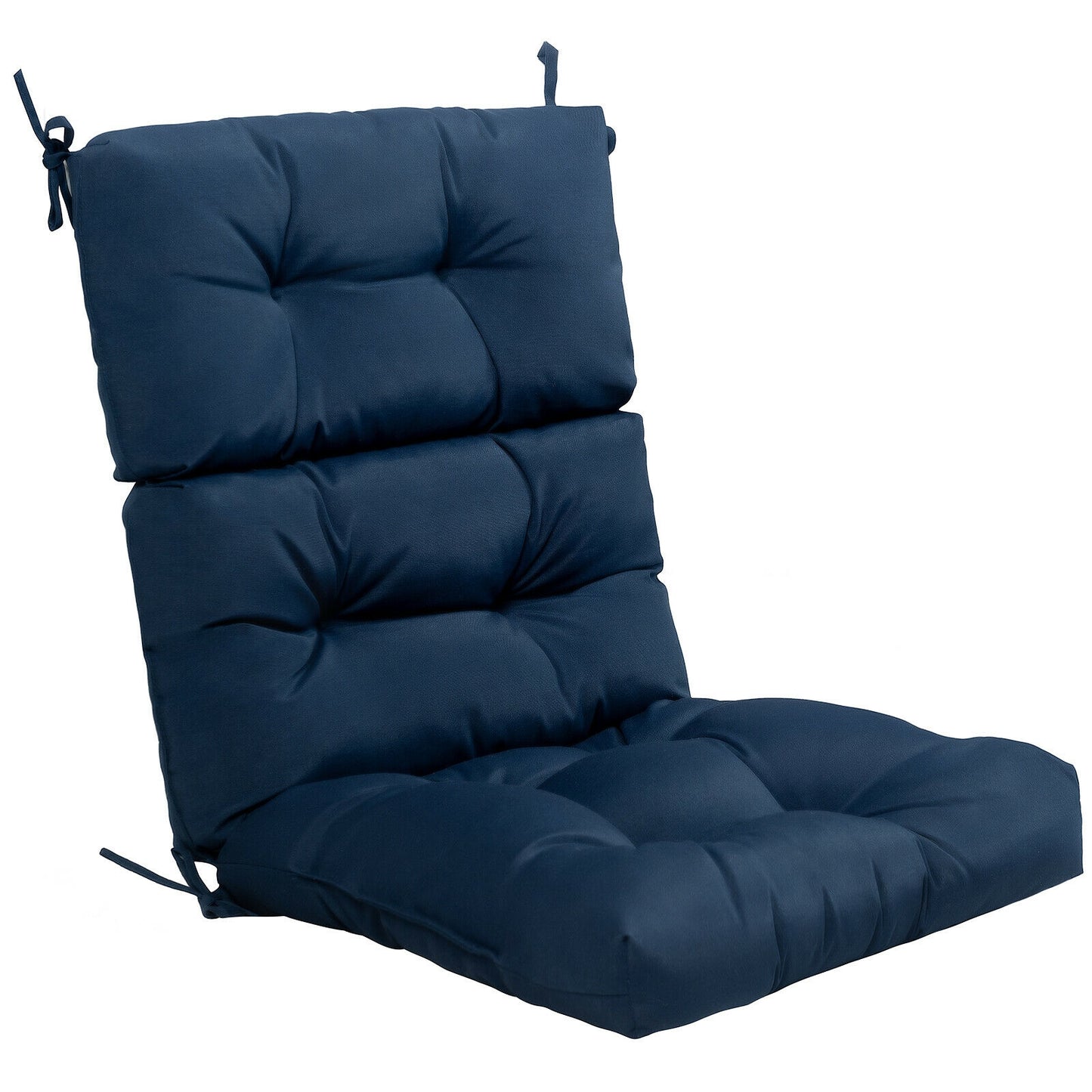 Tufted Outdoor Chair Cushion 44x22 Inch High Back Pad
