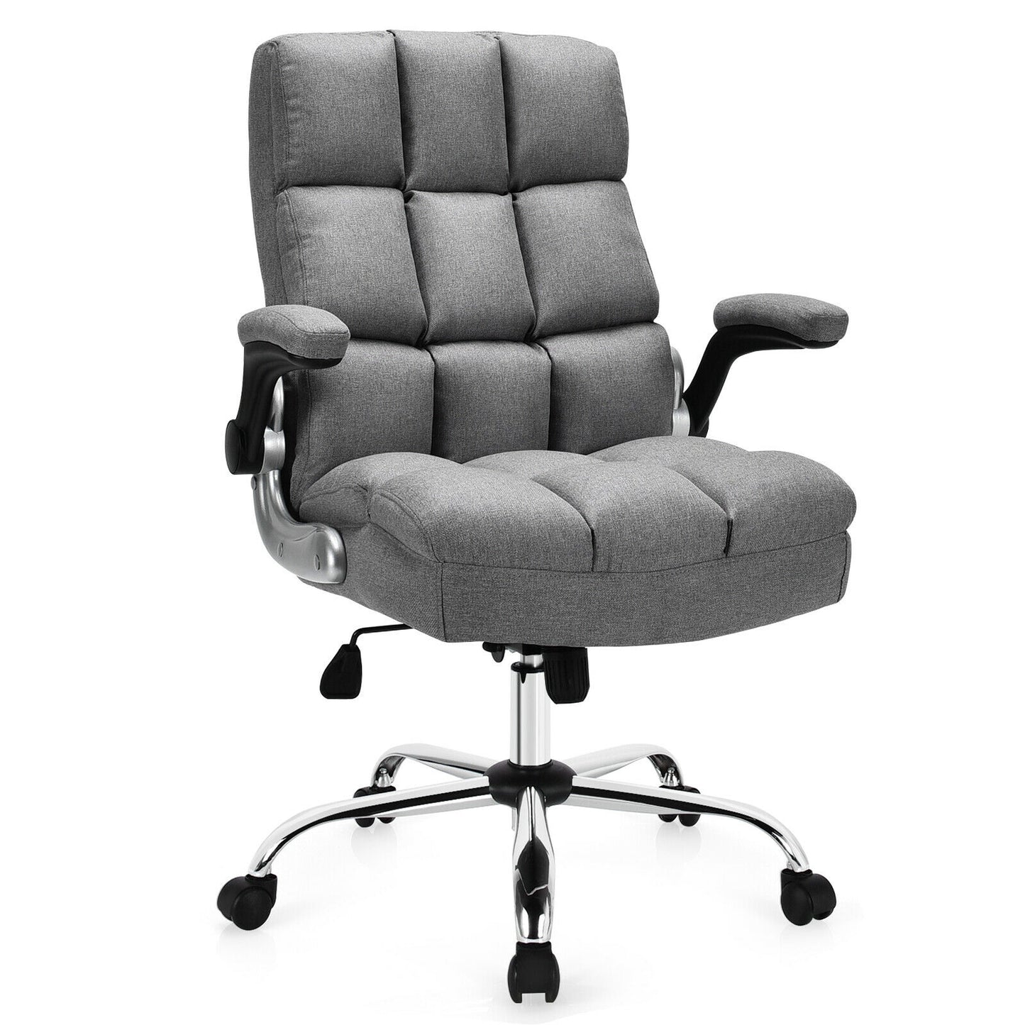 High Back Swivel Office Chair with Flip-Up Arms - 400 lbs