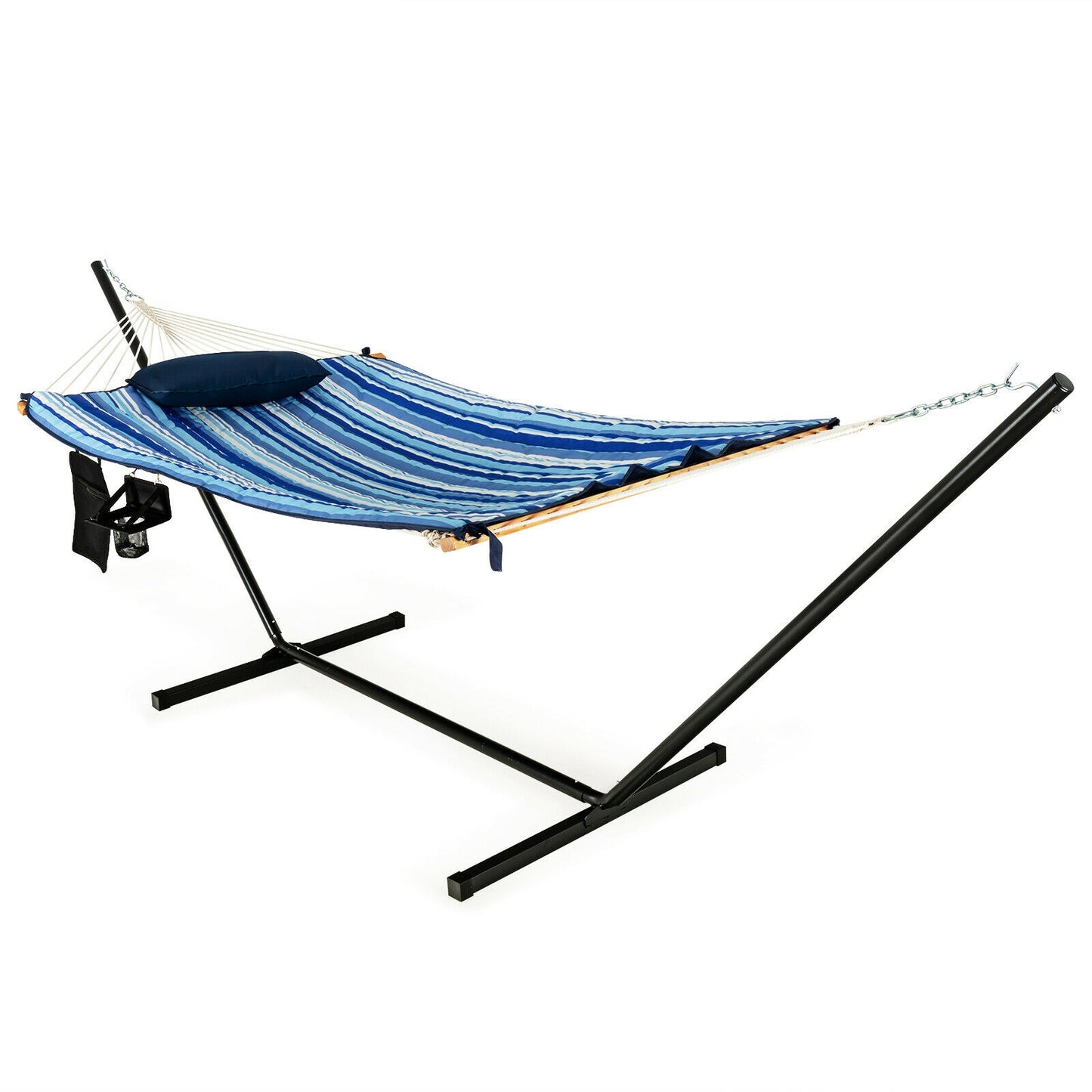 Hammock Chair Stand Set with Cotton Swing & Pillow