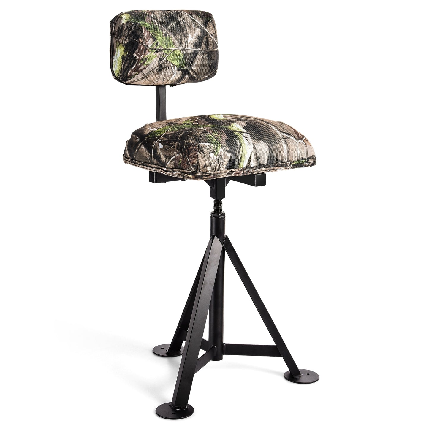 Swivel Hunting Chair with Detachable Backrest and Tripod Base