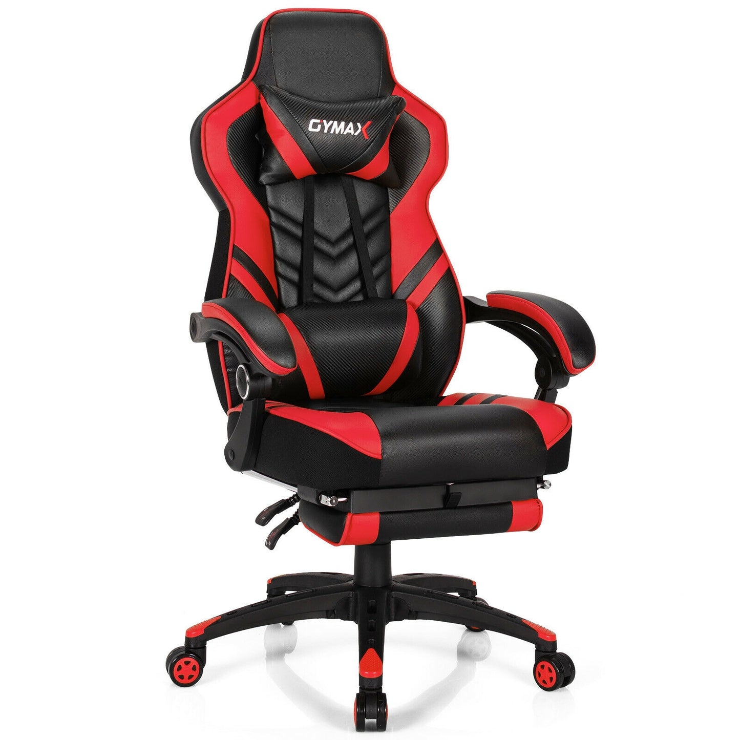 Gaming Chair with Footrest and Adjustable Backrest