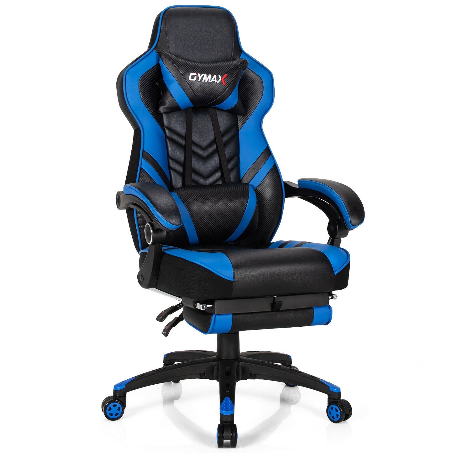 Gaming Chair with Footrest and Adjustable Backrest