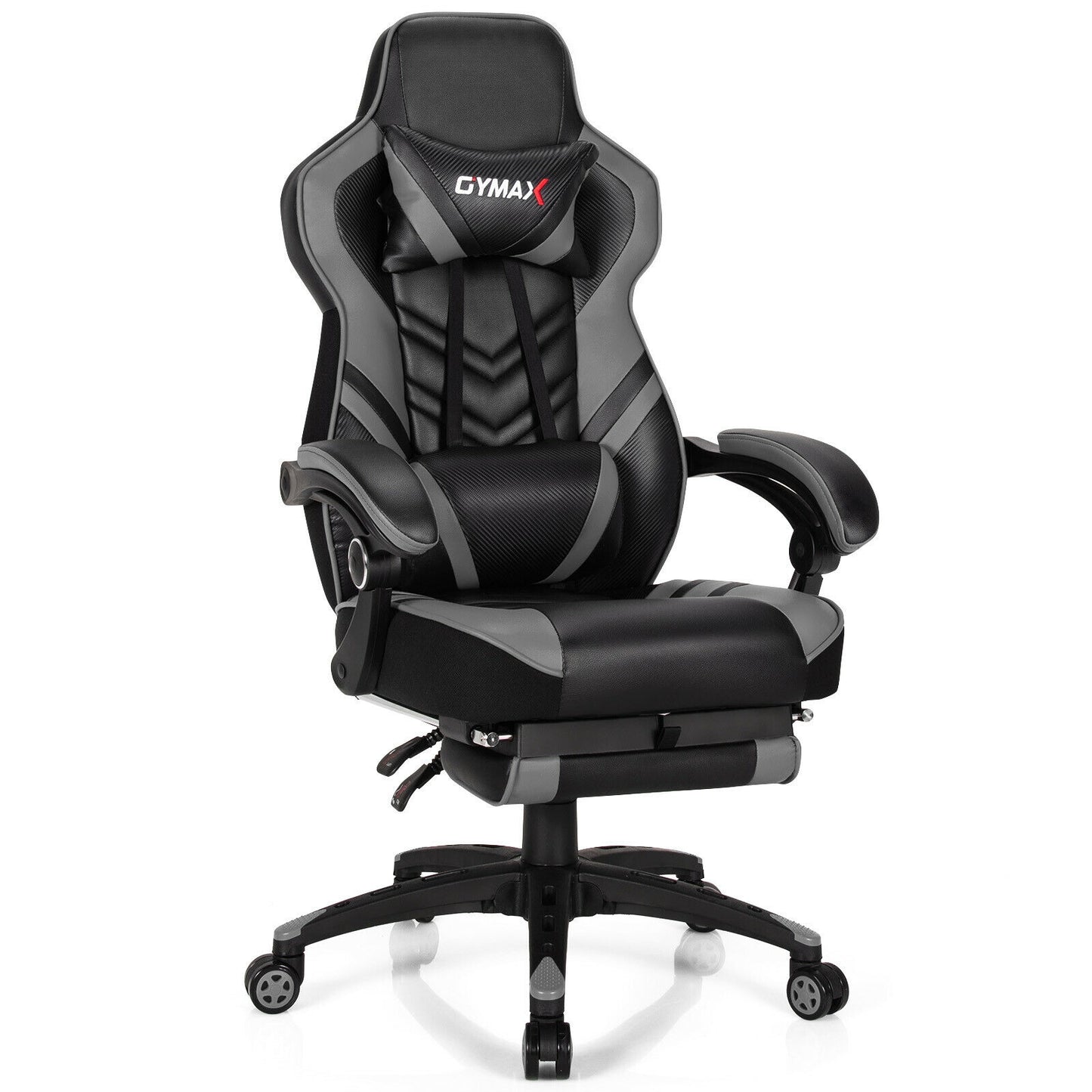 Gaming Chair with Footrest and Adjustable Backrest
