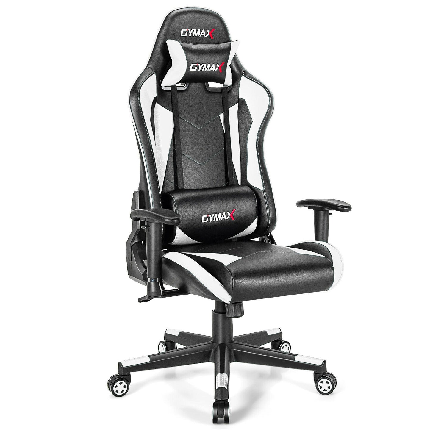 Gaming Chair Adjustable Swivel Racing Style with Lumbar Support
